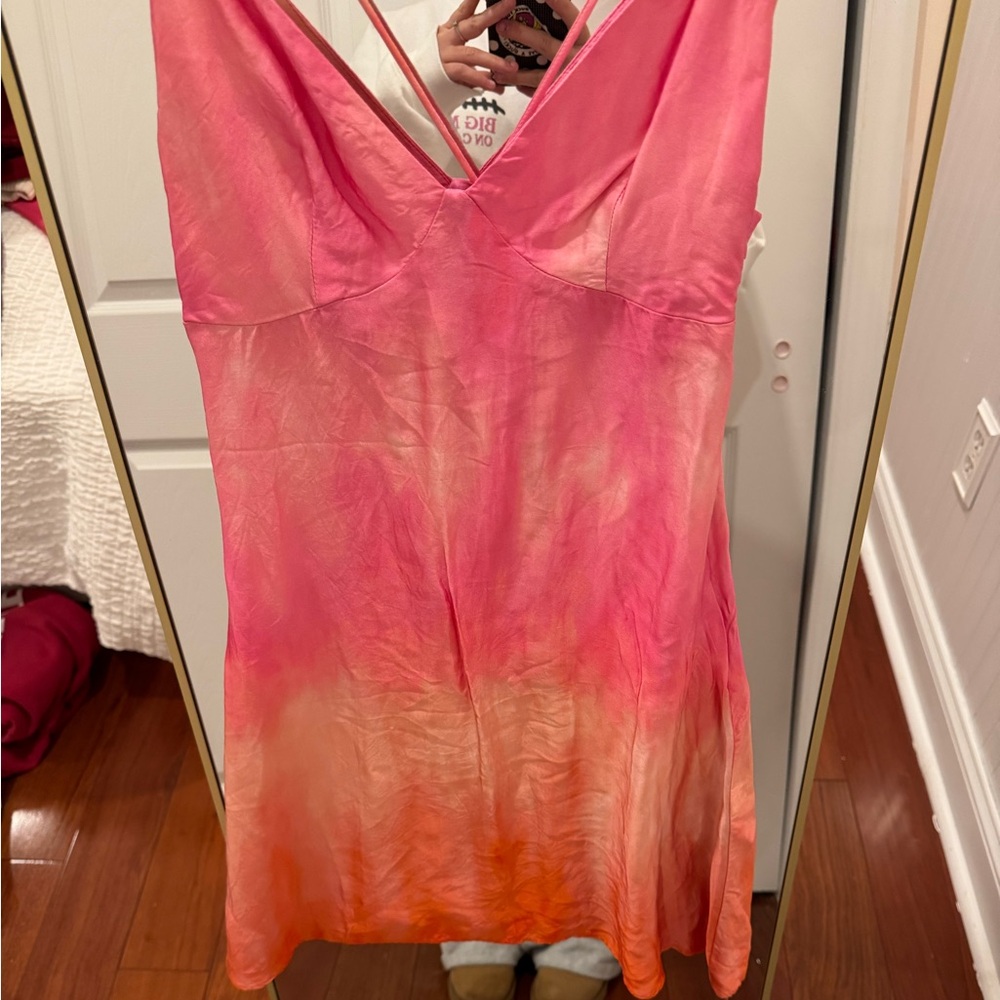 Zara Pink and Orange Dress